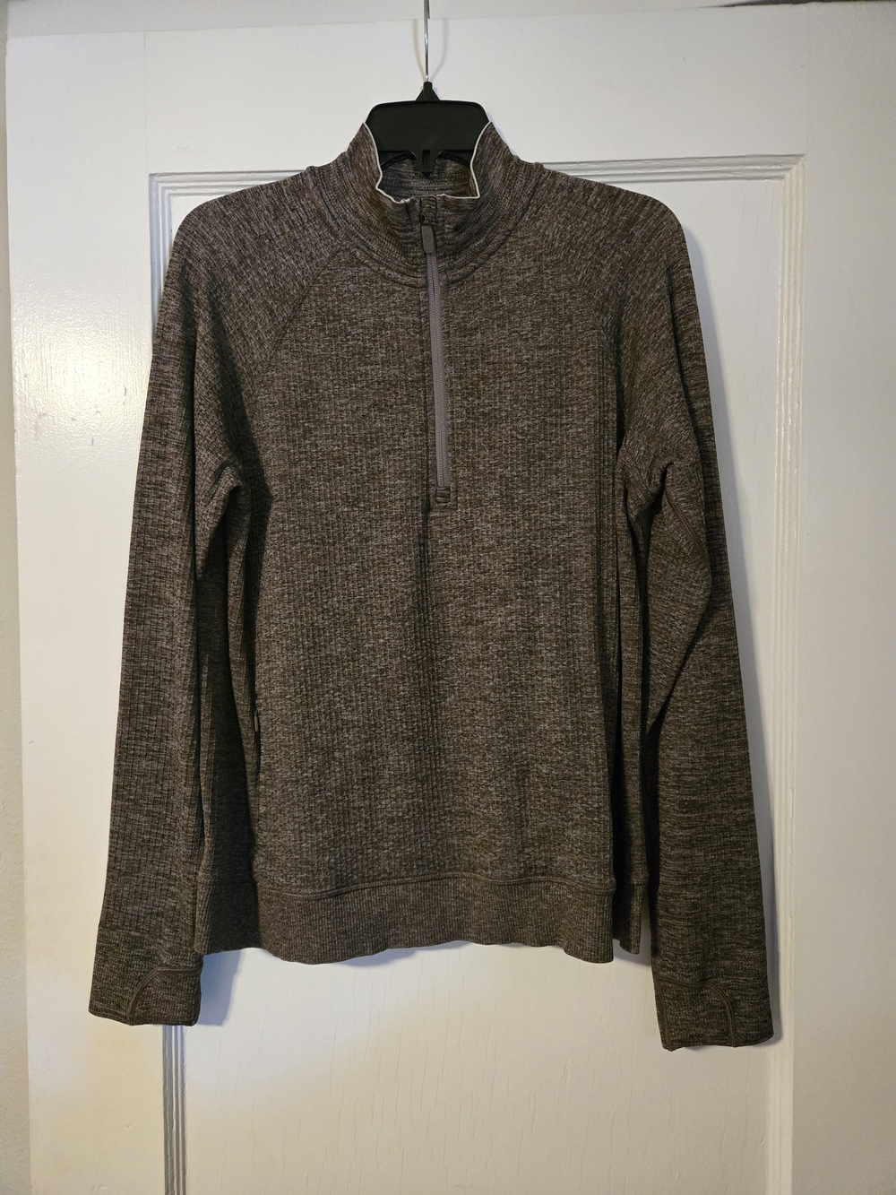 lululemon athletica Women's Quarter-Zip Top in Heather Brown